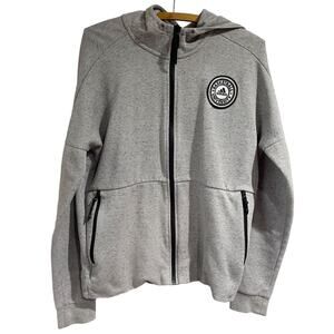 Adidas Basketball University Zip zip Hoodie Heather Gray H2F